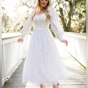 Ivy City Florence Dress in White